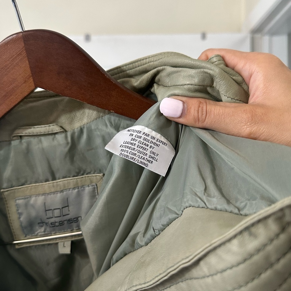 Genuine leather moto jacket